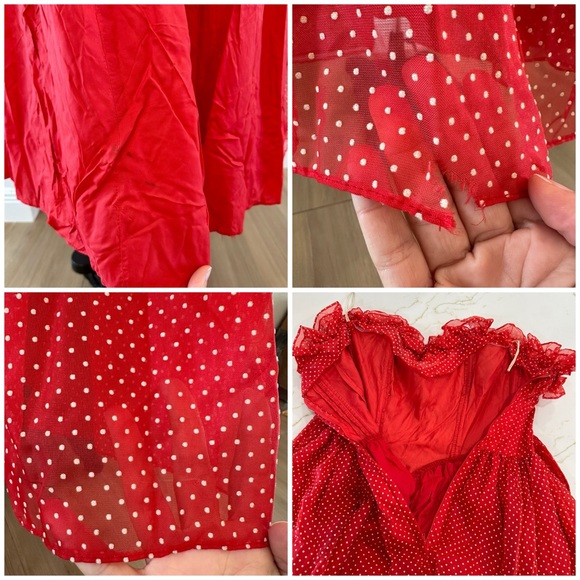 Vintage 70’s/80’s Polka Dot Ruffle Gown - Picture 16 of 16